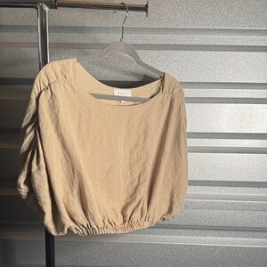 MABLE taupe crop top, M